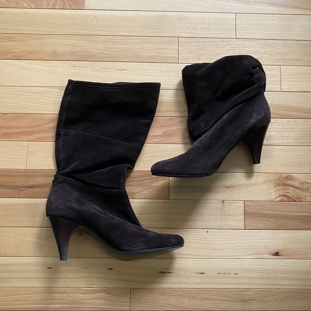 BROWN SUEDE CONVERTIBLE BOOTS